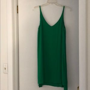 Topshop Kelly green slip dress